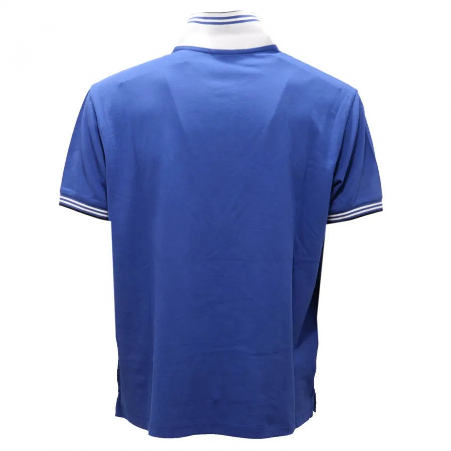 1077AH polo uomo EMPORIO ARMANI royal blue cotton polo shirt man