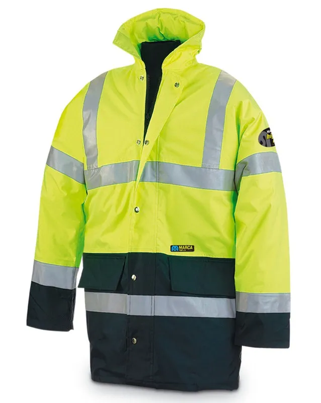 288-PFY Mix PARKA FLUO MIXTA AMARILLA/AZUL