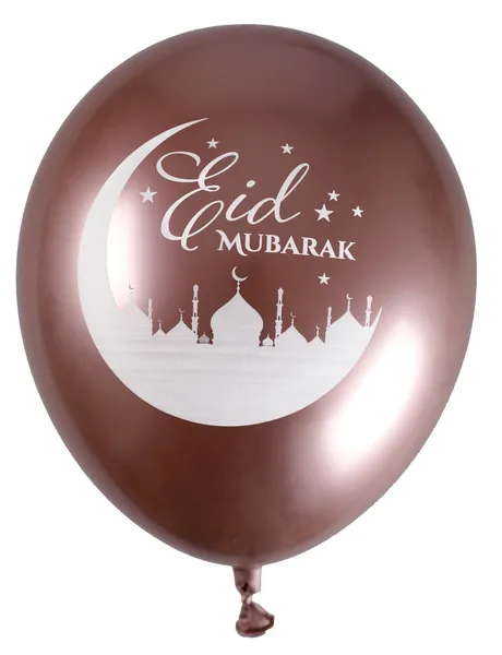 6 palloncini Eid Mubarak oro rosa 30cm