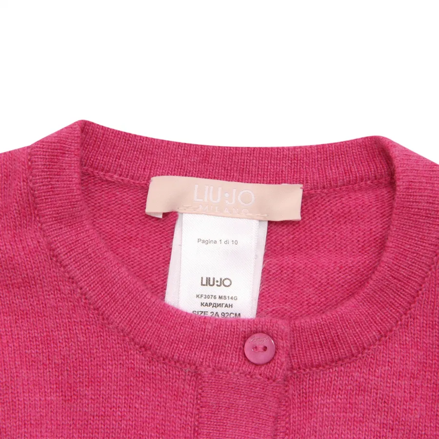 6463AZ CARDIGAN BIMBA LIU JO GIRL KIDS WOOL BLEND SWEATER