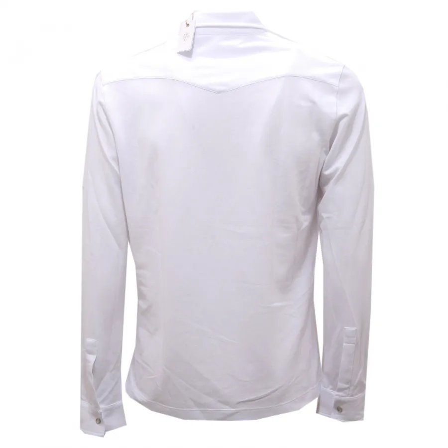 7617AG polo camicia uomo ELEVENTY white piqué cotton polo-shirt man