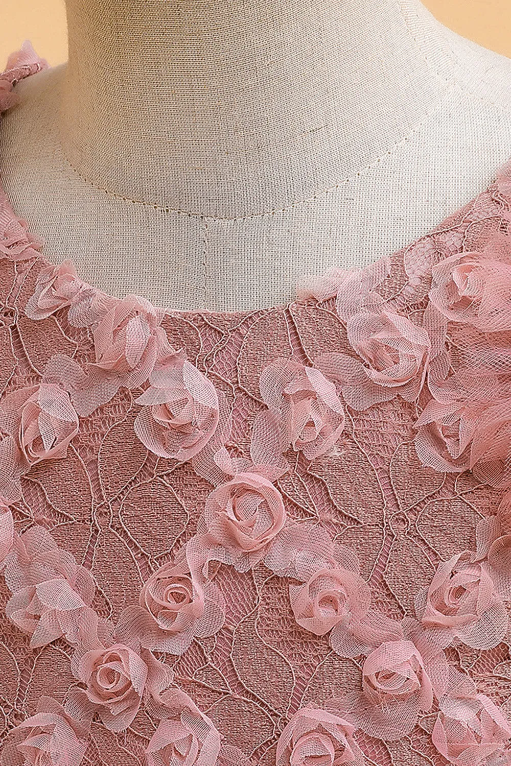 Abito bambina in tulle champagne con fiocco