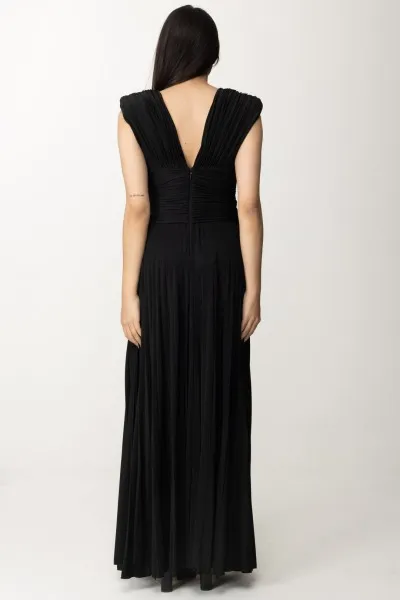 Abito Red Carpet in lurex con collana Nero