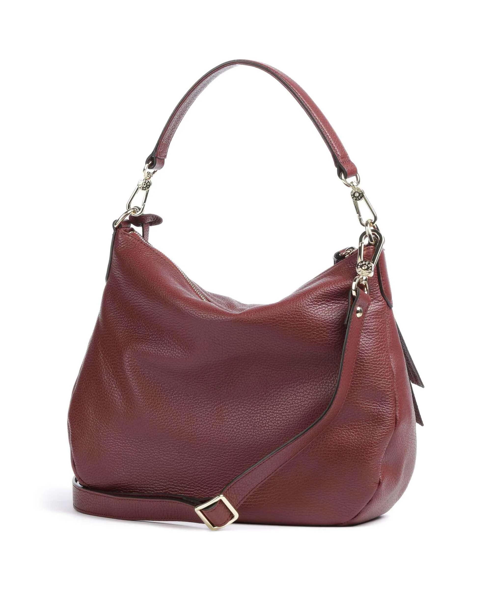  Abro Adria Juna Borsa hobo pelle di vacchetta grana rosso bordò  