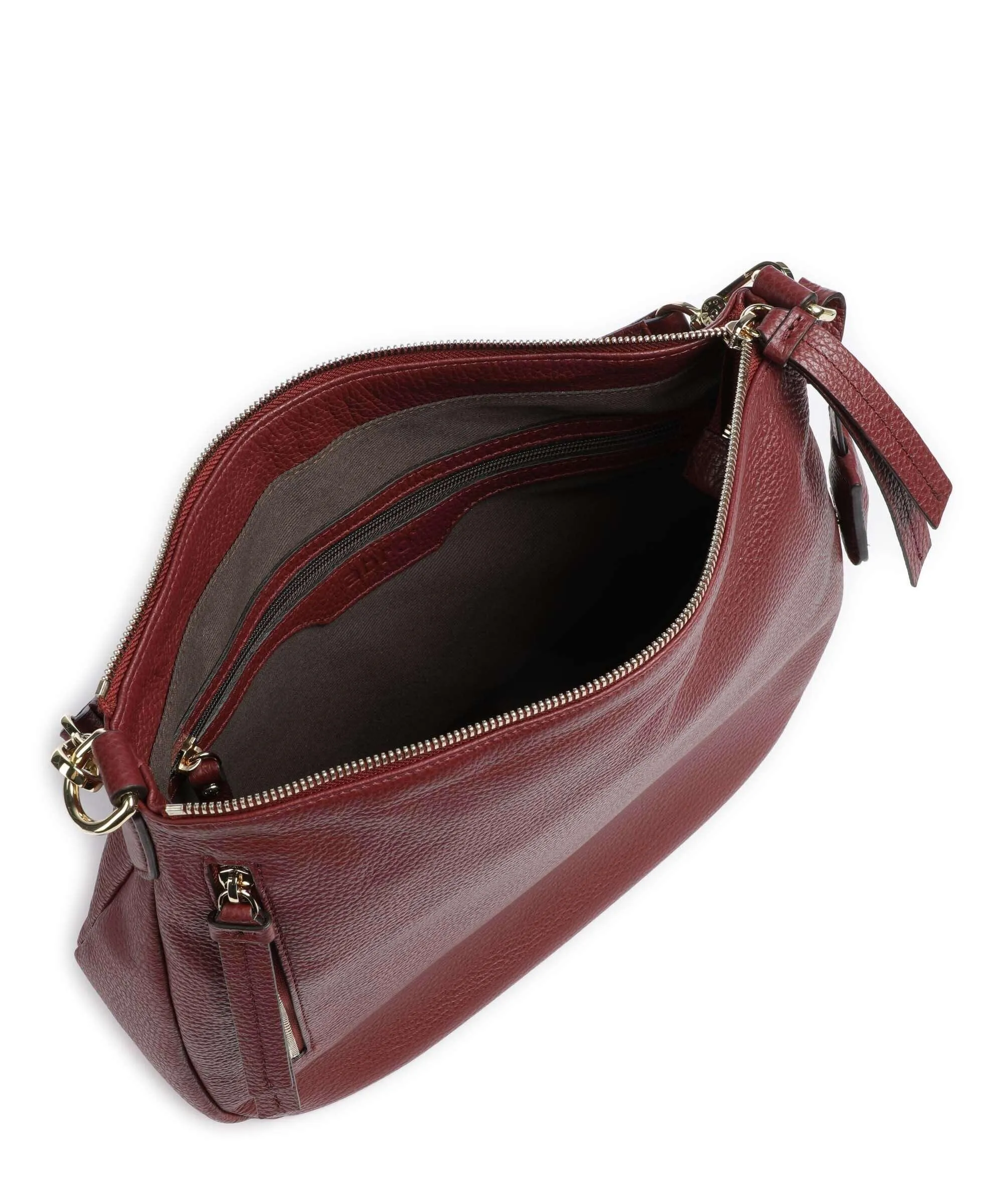  Abro Adria Juna Borsa hobo pelle di vacchetta grana rosso bordò  