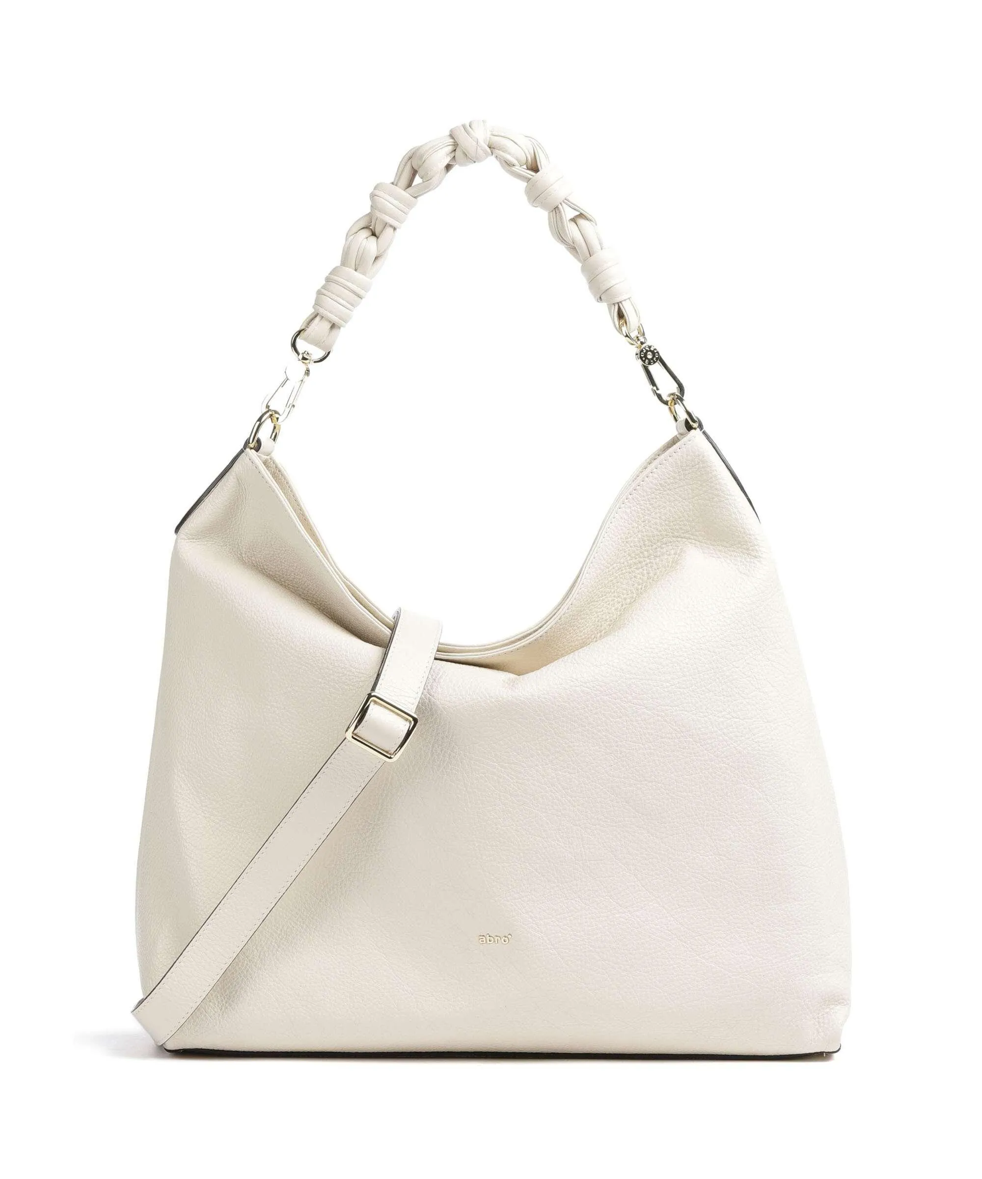  Abro Dalia Soley Borsa hobo morbida pelle bovina beige  