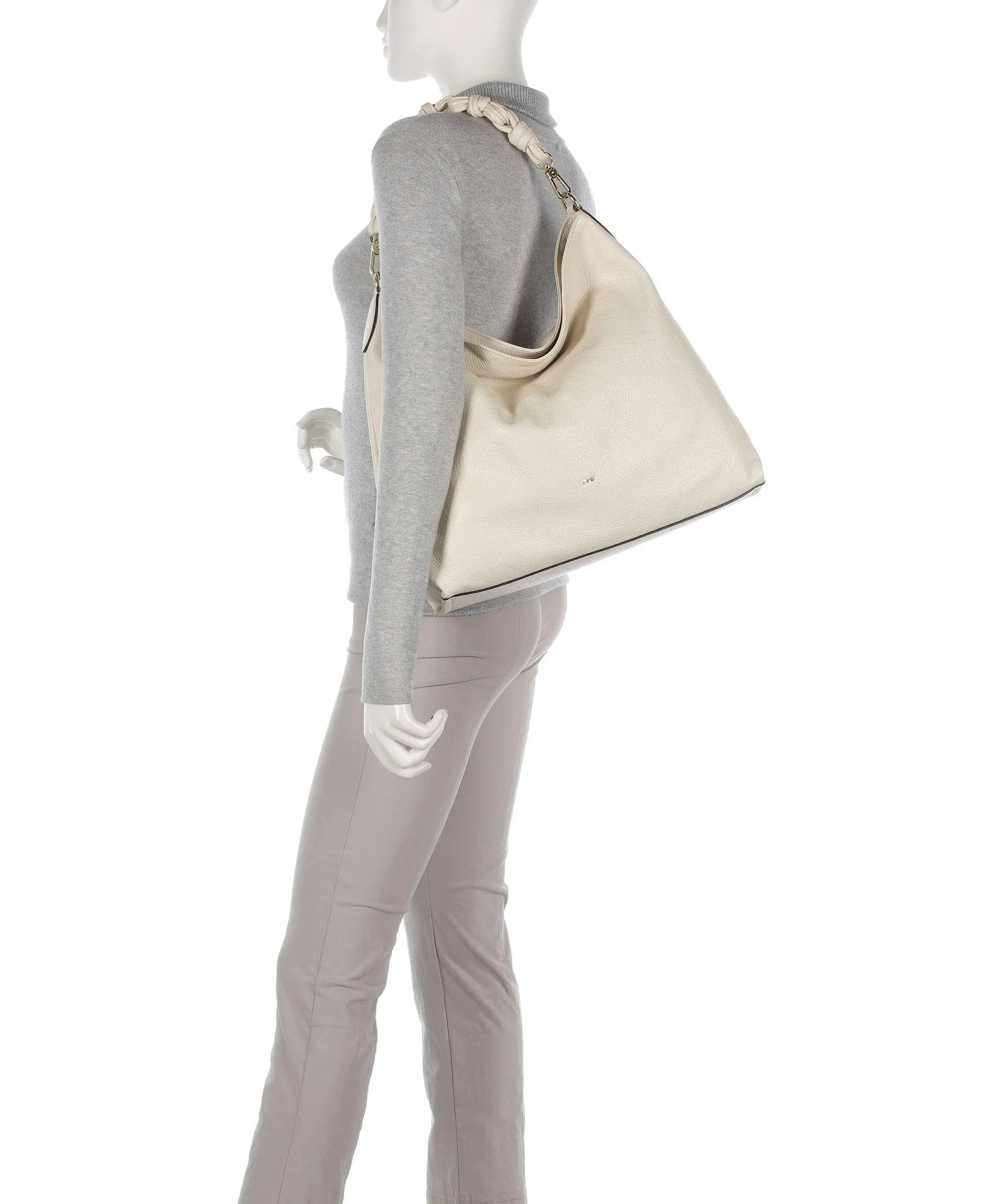  Abro Dalia Soley Borsa hobo morbida pelle bovina beige  
