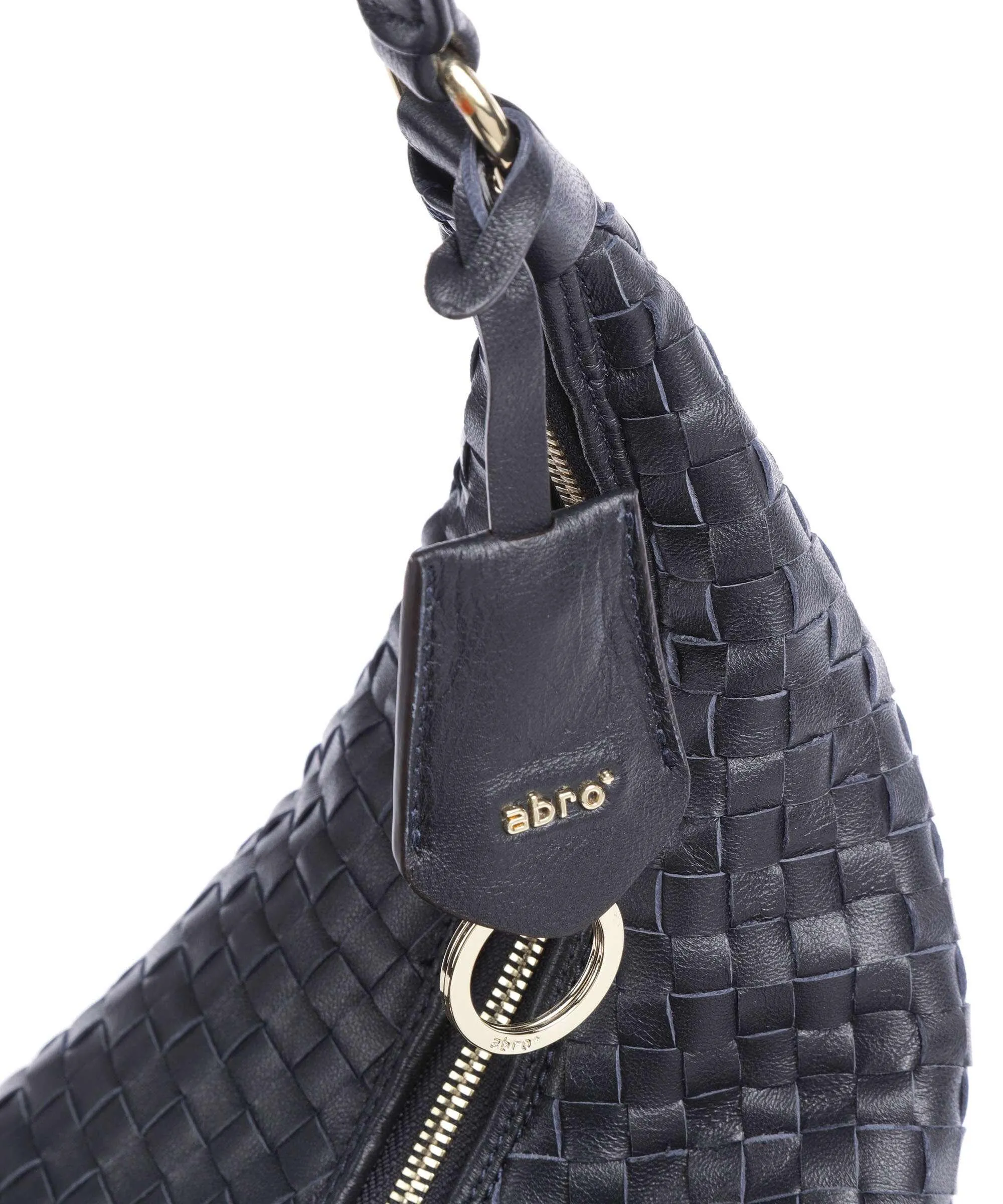  Abro Piuma Nana Borsa hobo cuoio di agnello navy  