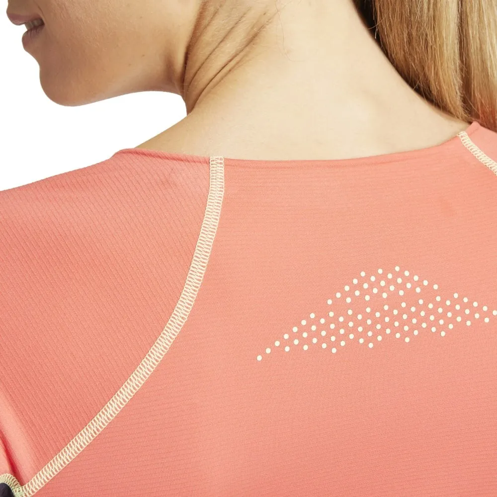 ADIDAS Maglia Running Manica Lunga Arancione Fluo Donna
