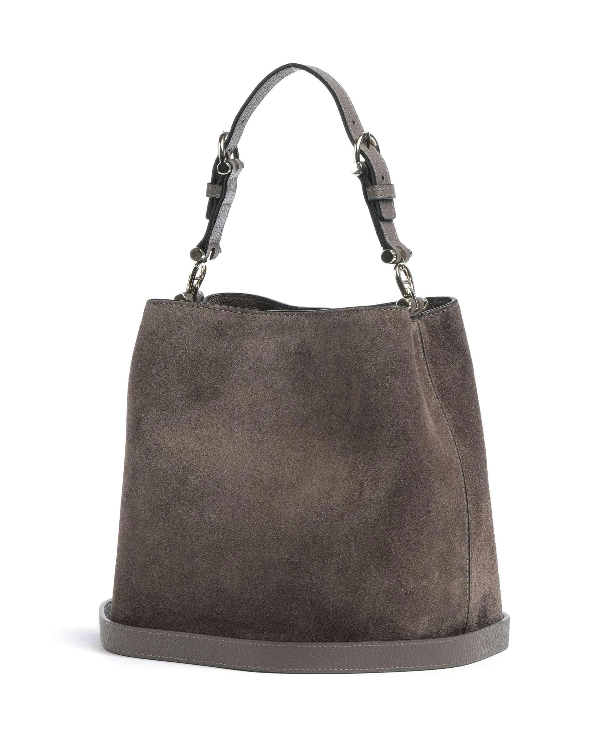  Aigner Delia S Borsa a mano pelle bovina ruvida marrone  