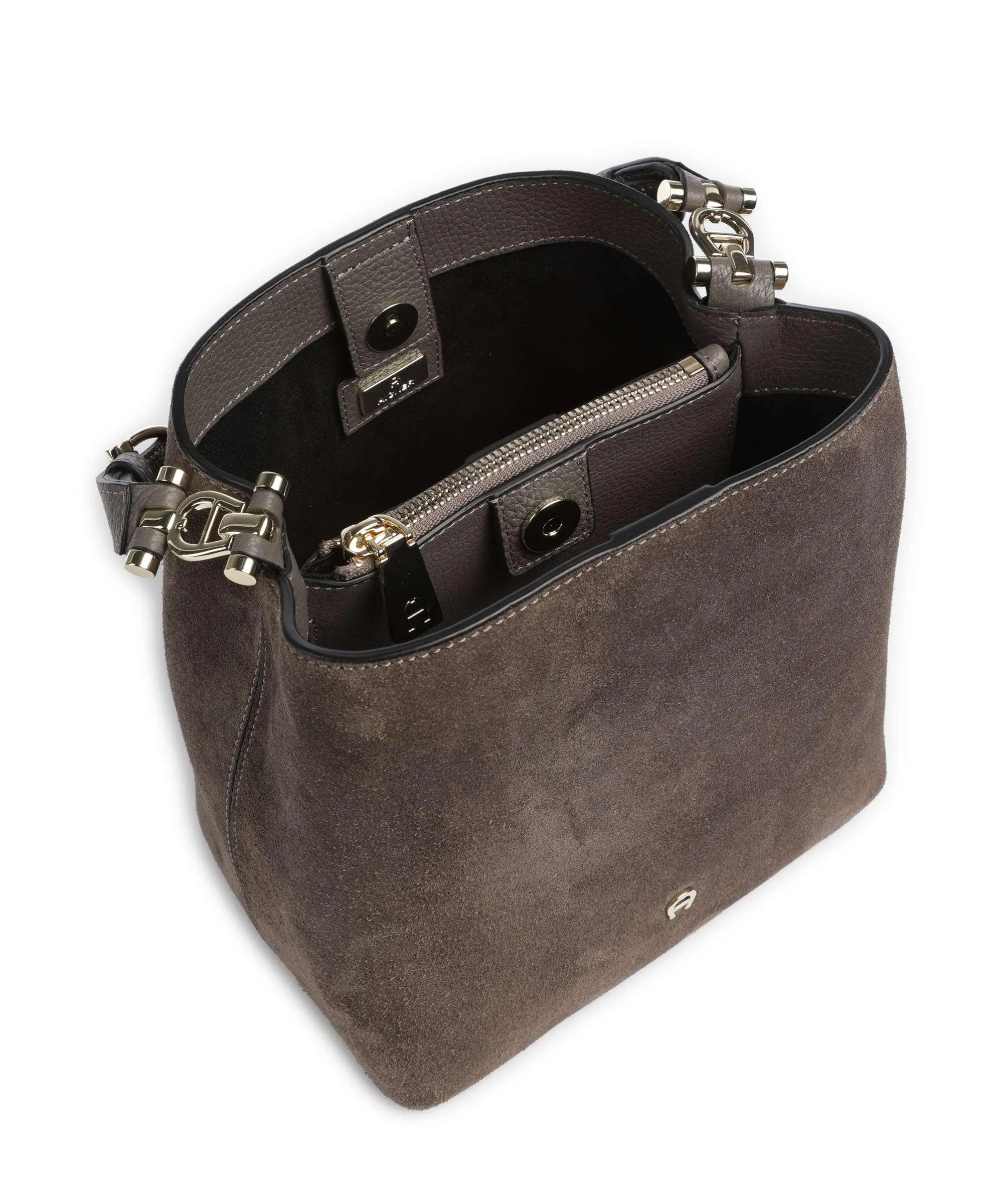  Aigner Delia S Borsa a mano pelle bovina ruvida marrone  