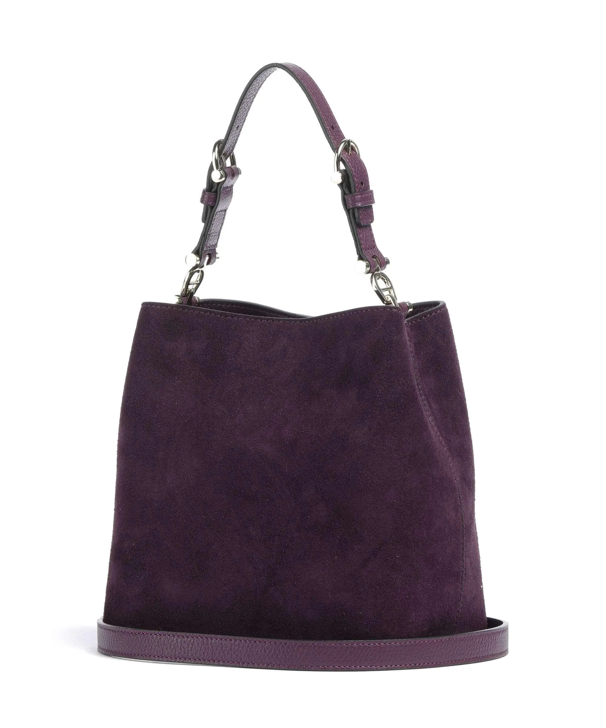  Aigner Delia S Borsa a mano pelle bovina ruvida prugna  