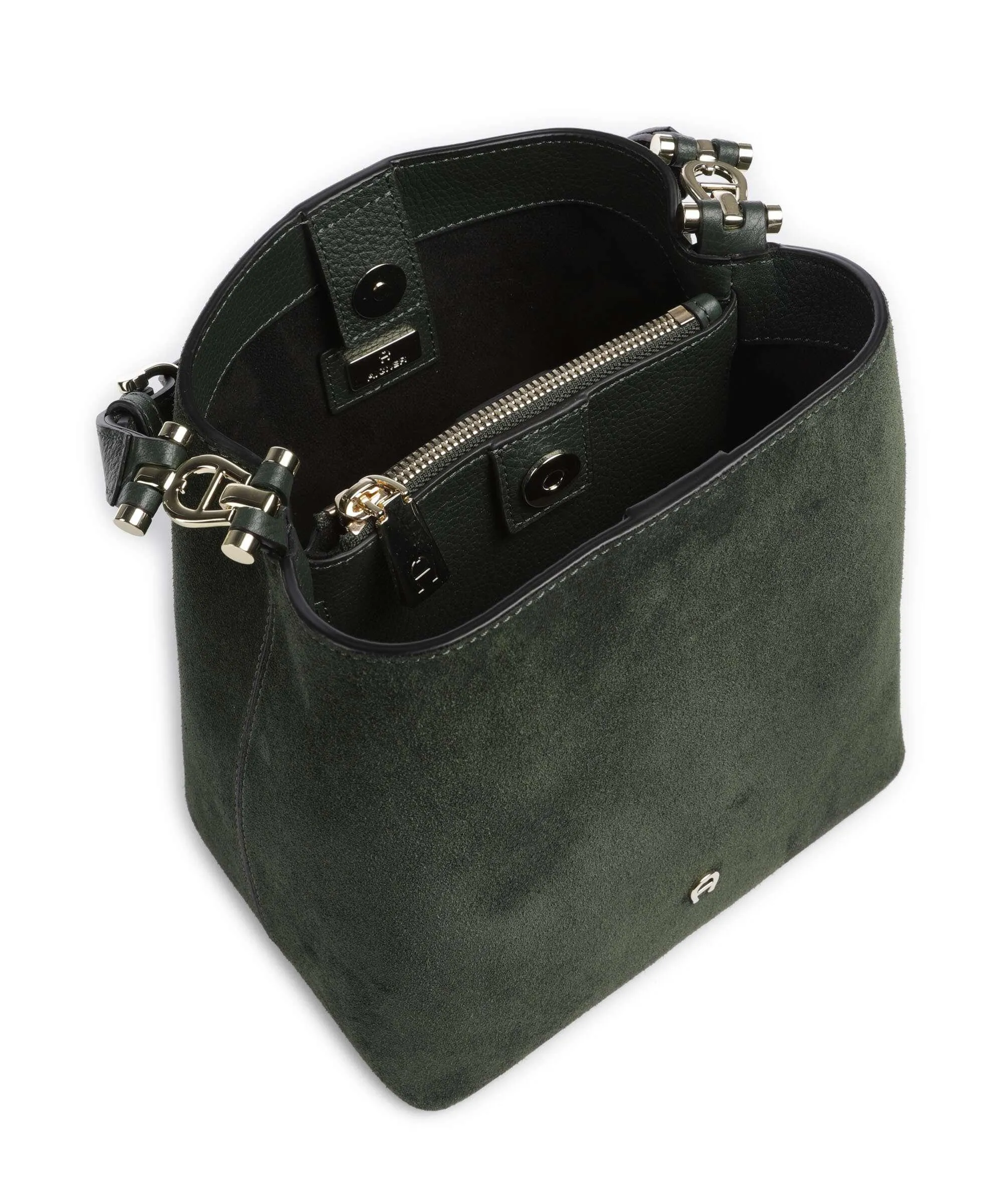 Aigner Delia S Borsa a mano pelle bovina ruvida verde scuro  