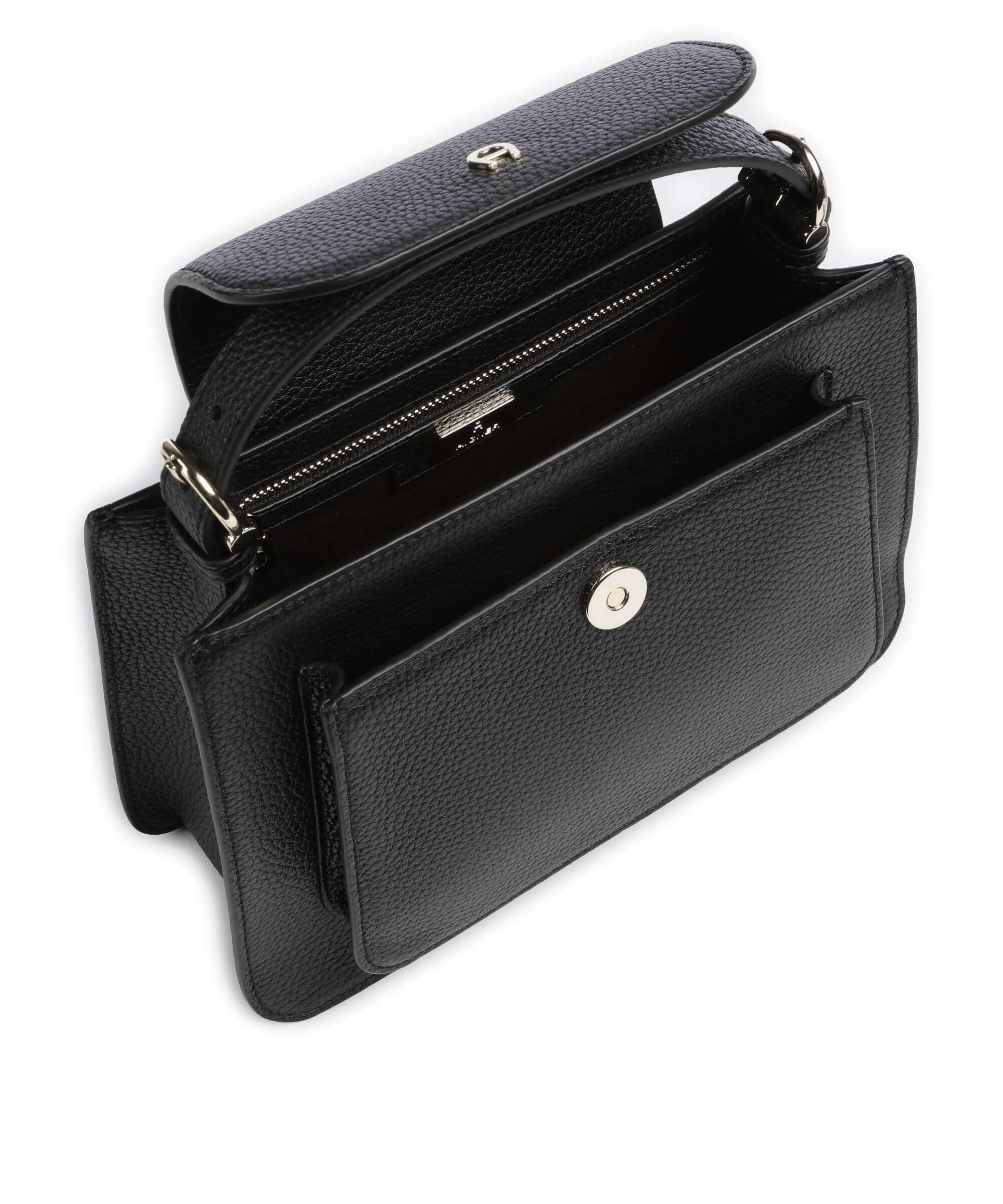  Aigner Delia S Borsa a mano pelle di vacchetta grana nero  