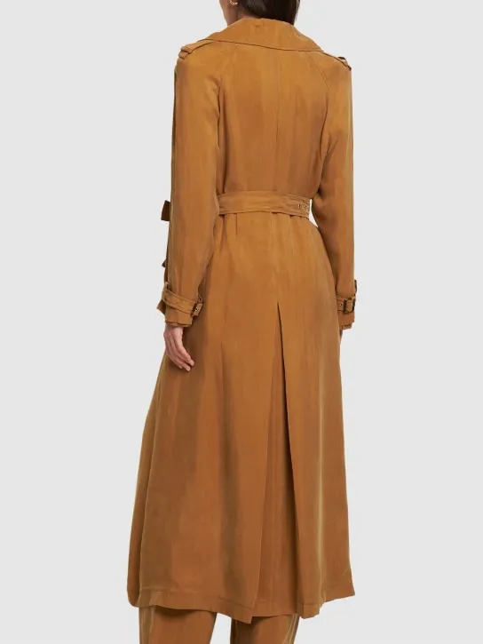 Alberta Ferretti Trench doppiopetto in twill 