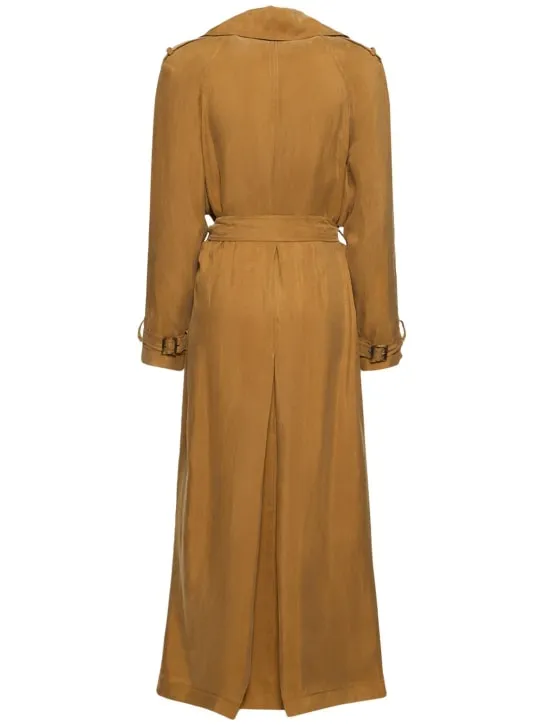 Alberta Ferretti Trench doppiopetto in twill 