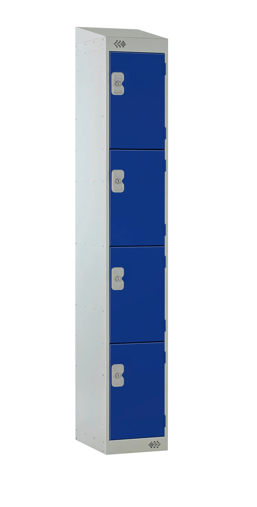 Armadietto di stoccaggio Acciaio Blu, Grigio chiaro RS PRO 4 porta No, 1800 mm x 450 mm x 450mm