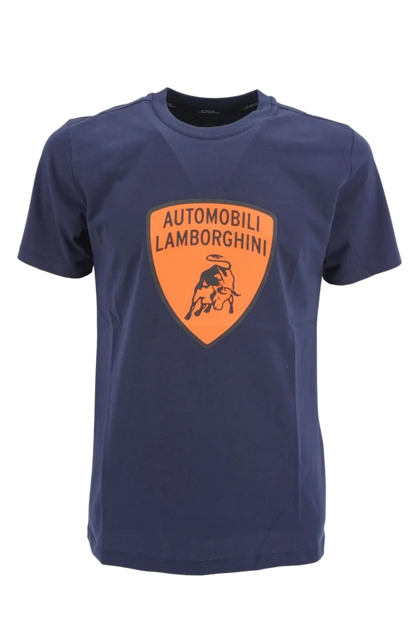 Automobili Lamborghini T-Shirt with Logo / Blue
