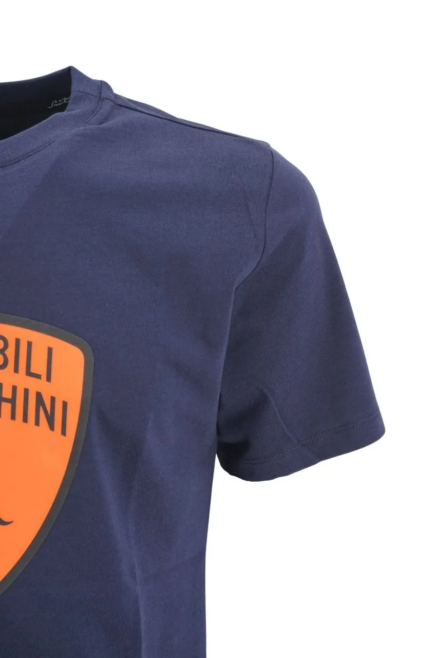 Automobili Lamborghini T-Shirt with Logo / Blue