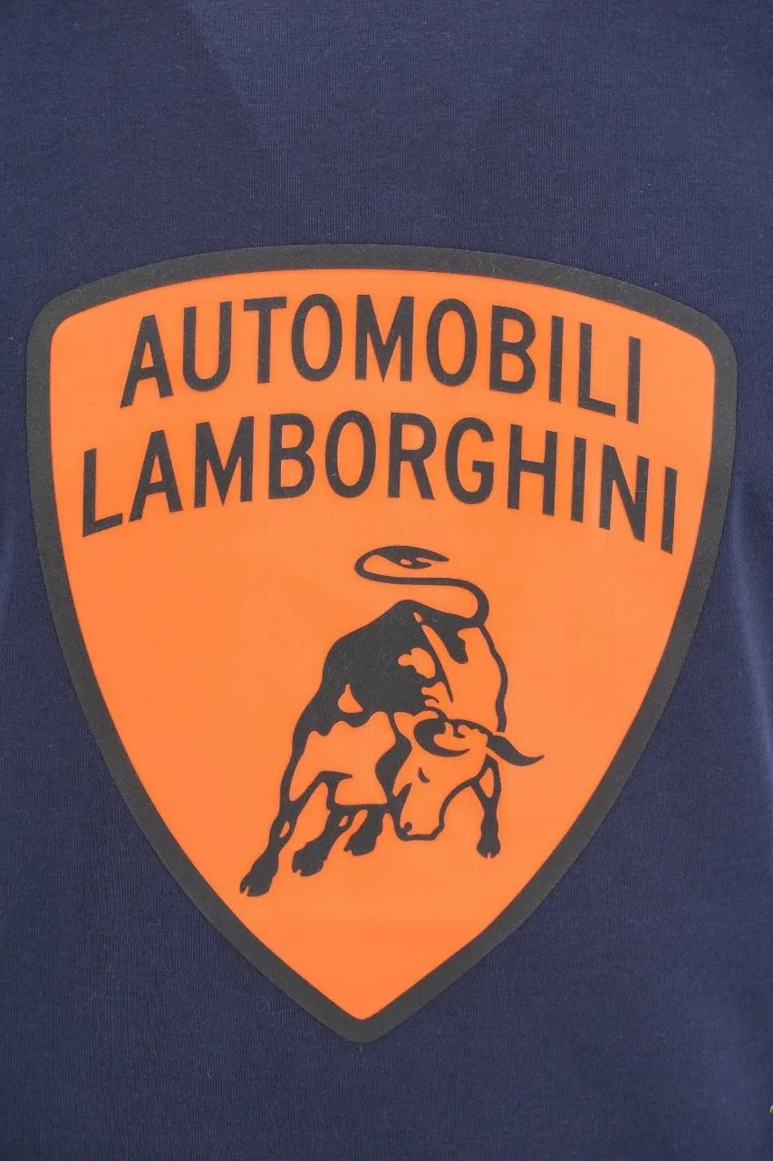 Automobili Lamborghini T-Shirt with Logo / Blue