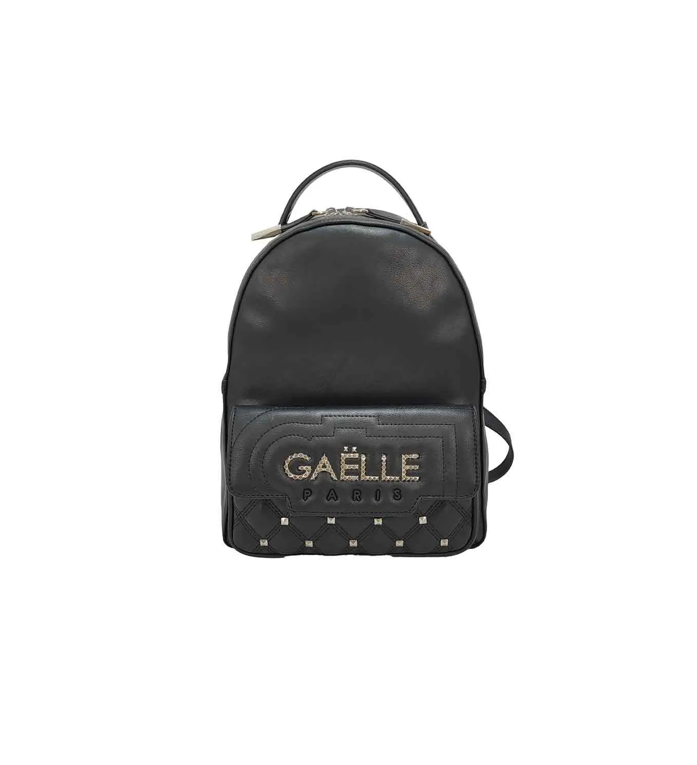 BACKPACK ECOPELLE MATELASSE LOGO NERO GAELLE PARIS