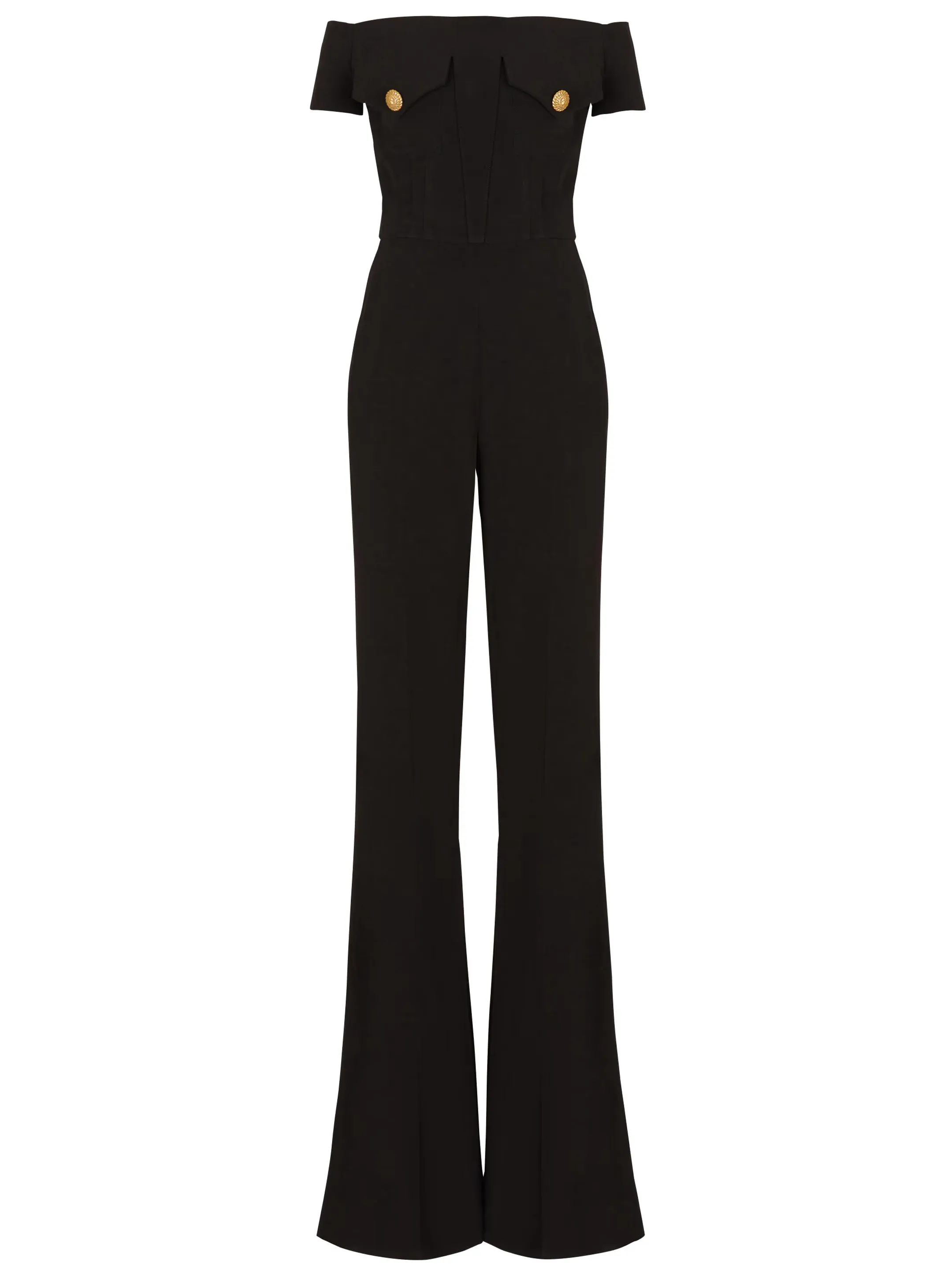 BALMAIN    Tuta pantalone in crepe