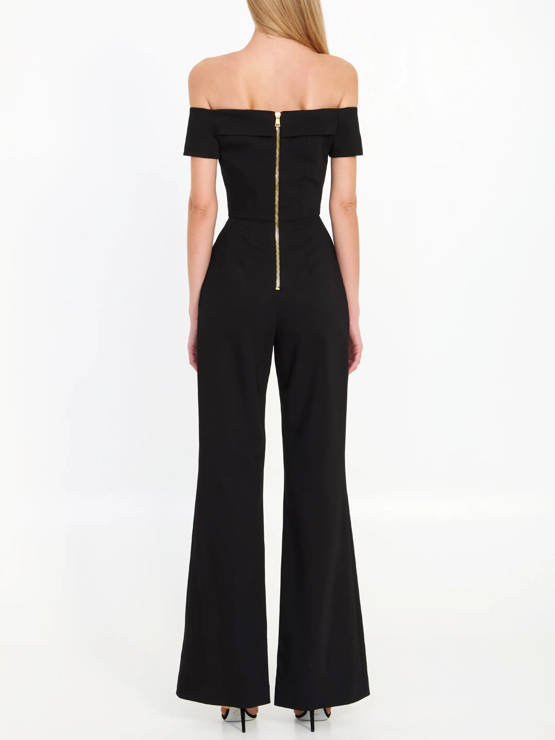 BALMAIN    Tuta pantalone in crepe
