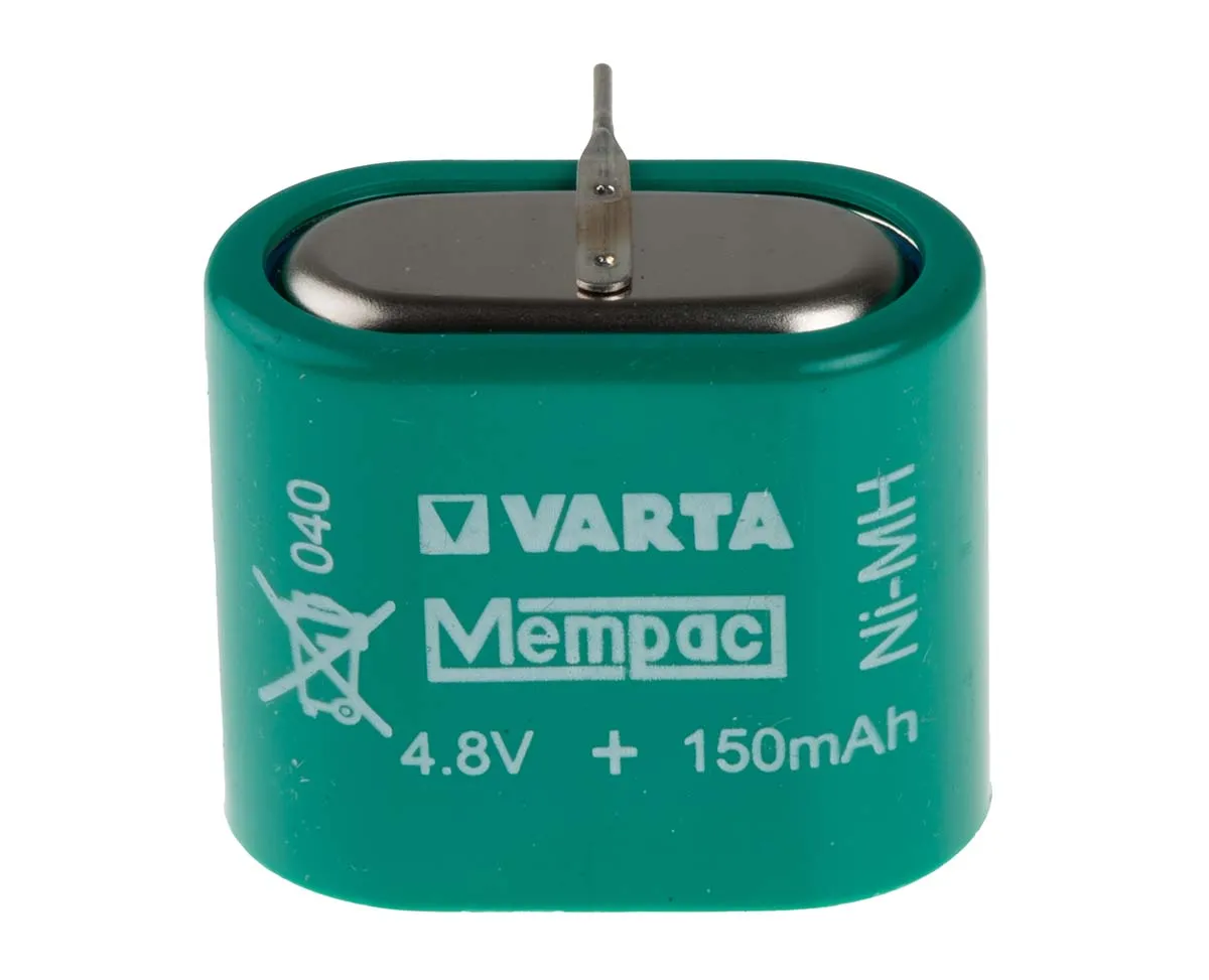 Batteria a bottone ricaricabile Varta, 4.8V, 150mAh, NiMH