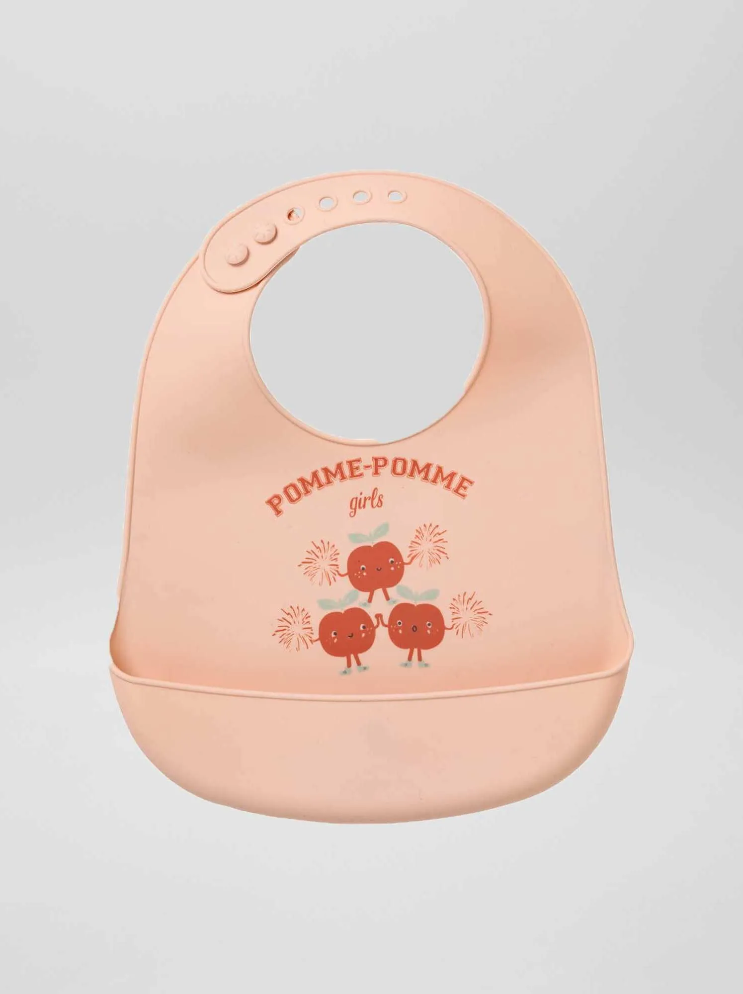 Bavaglino 'pomme-pomme girls' con tasca - ROSA