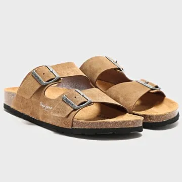 Bio Sandali in pelle scamosciata PMS90112 Cammello
