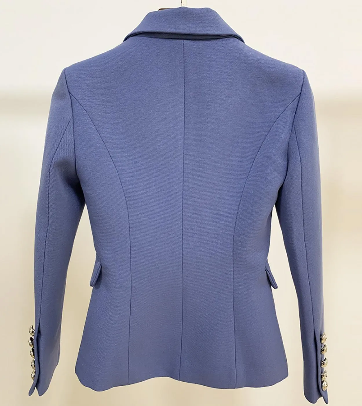 Blazer da donna doppiopetto con bottoni a forma di leone di alta qualità