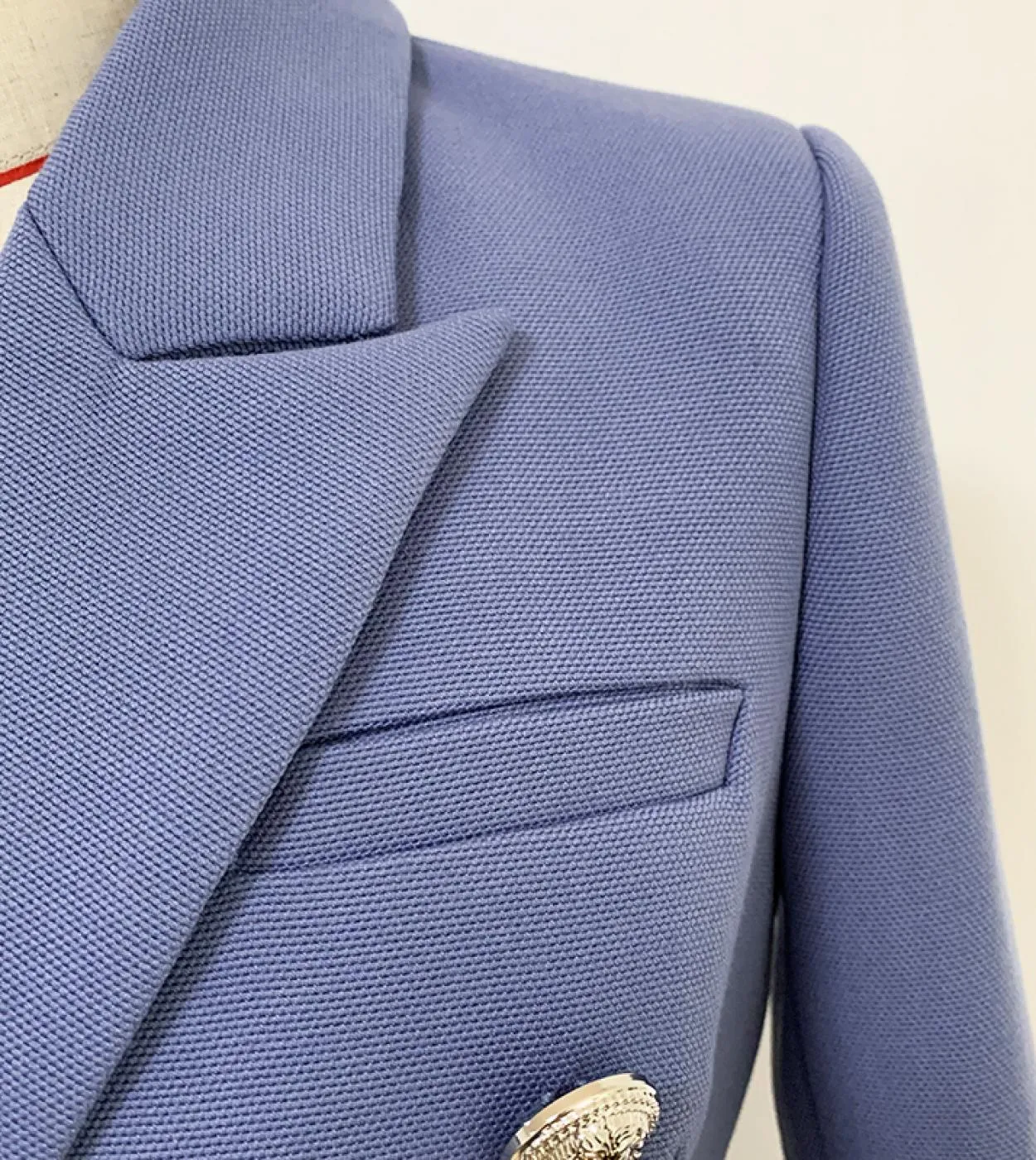Blazer da donna doppiopetto con bottoni a forma di leone di alta qualità