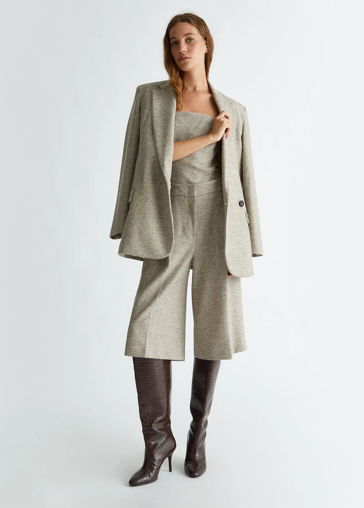 Blazer in lana moretta