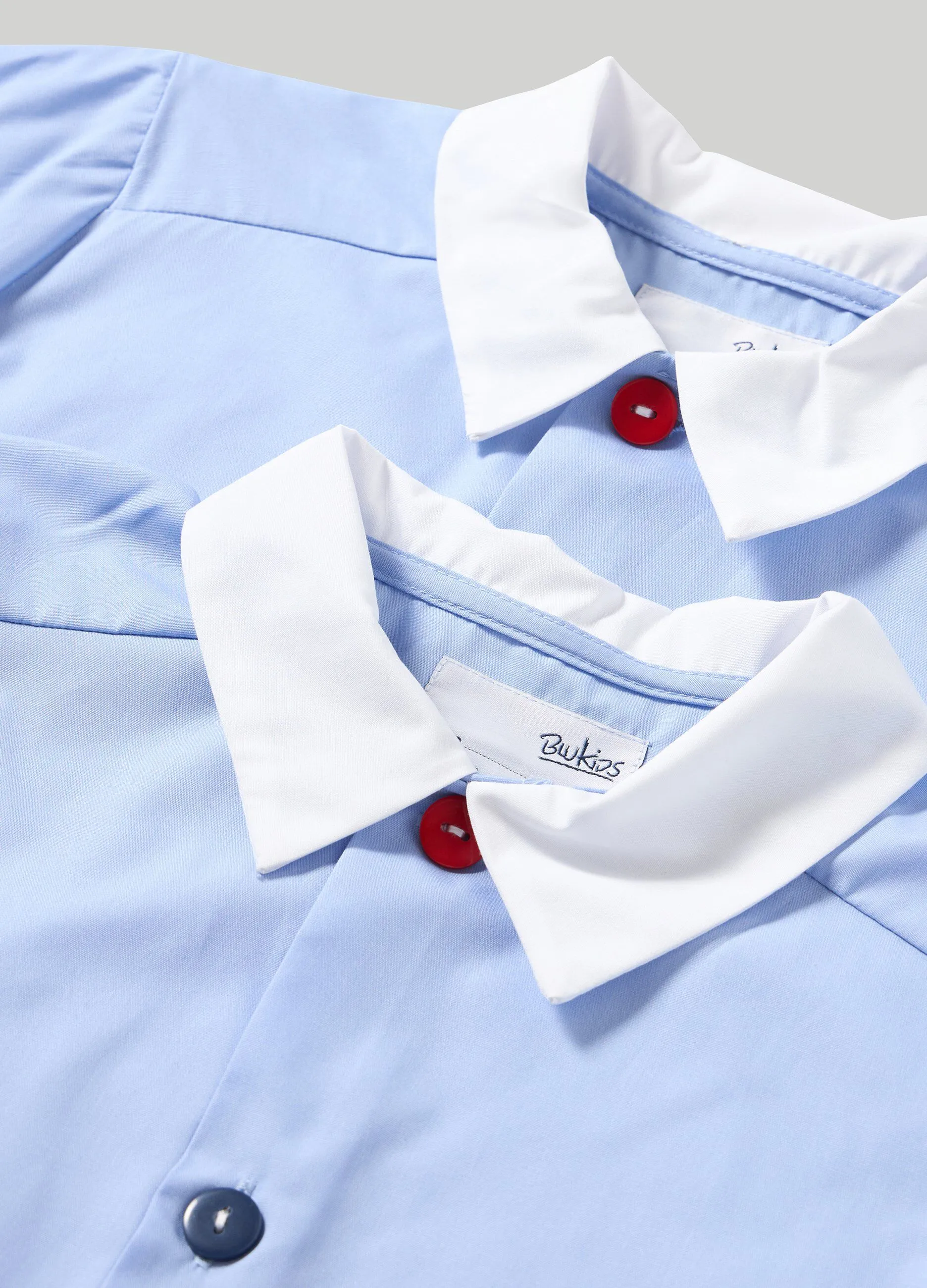 BLUKIDS  Pack 2 grembiuli in misto cotone bambino