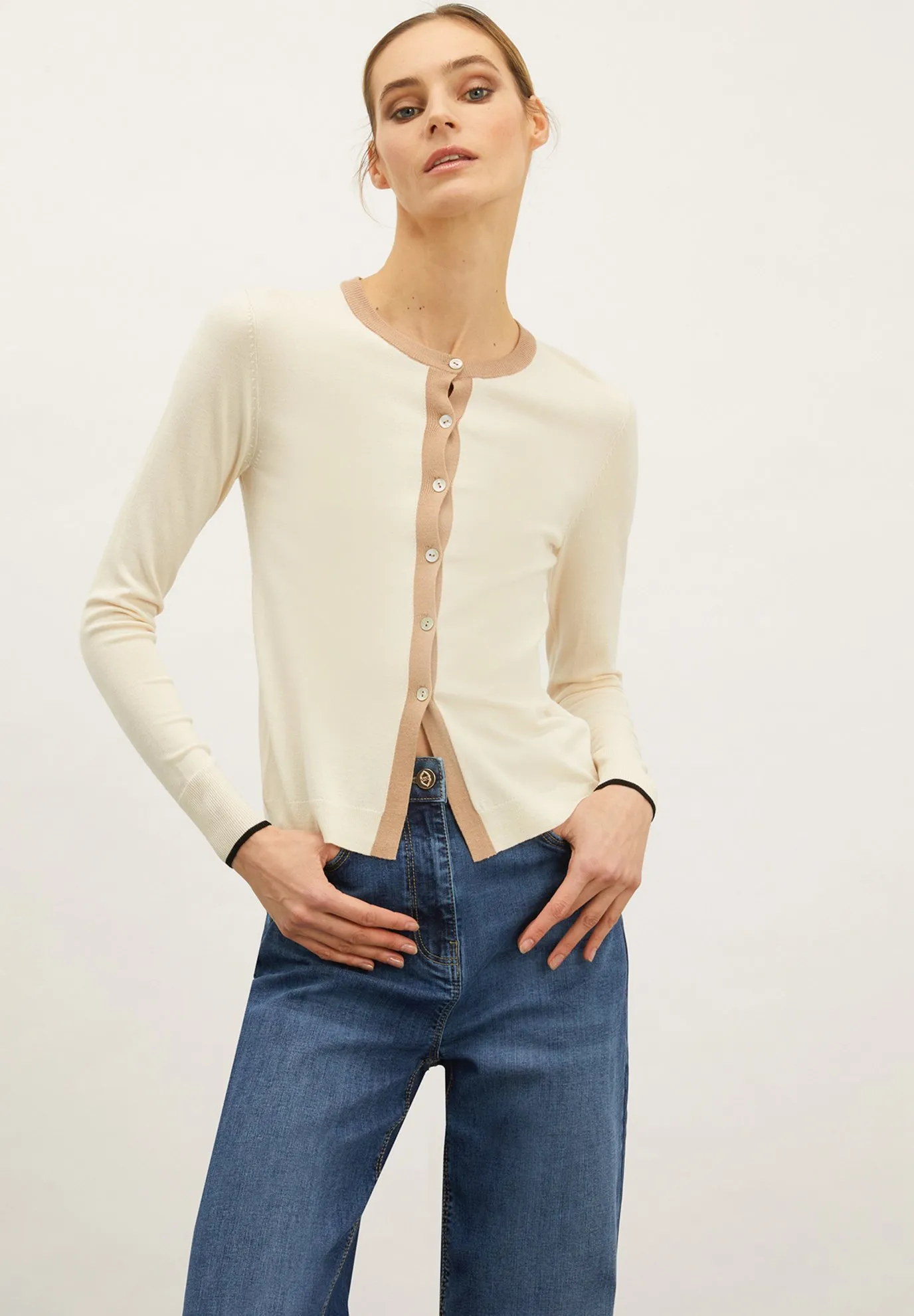 BORDI A CONTRASTO - Cardigan