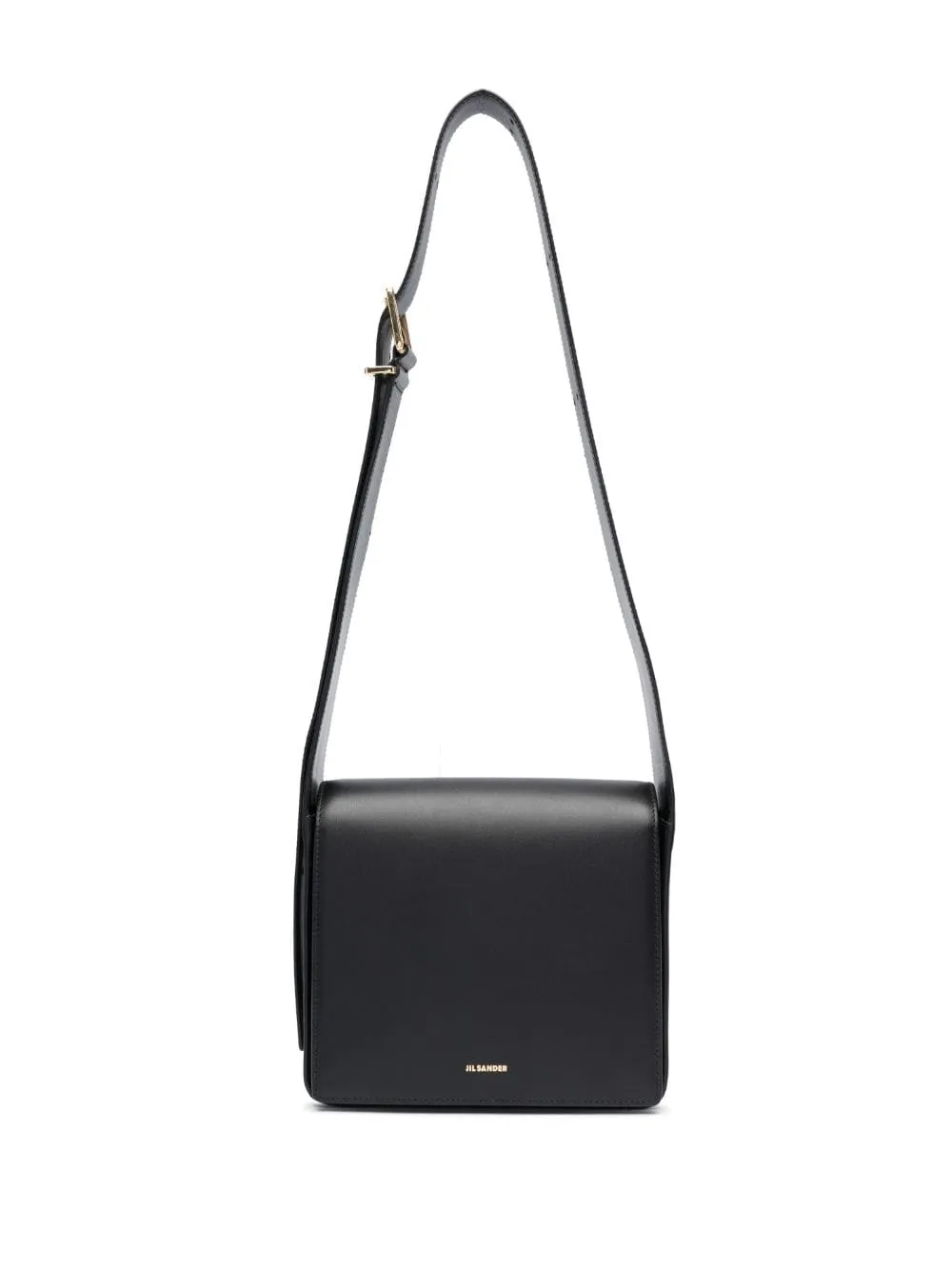 Borsa a spalla con logo in nero - donna