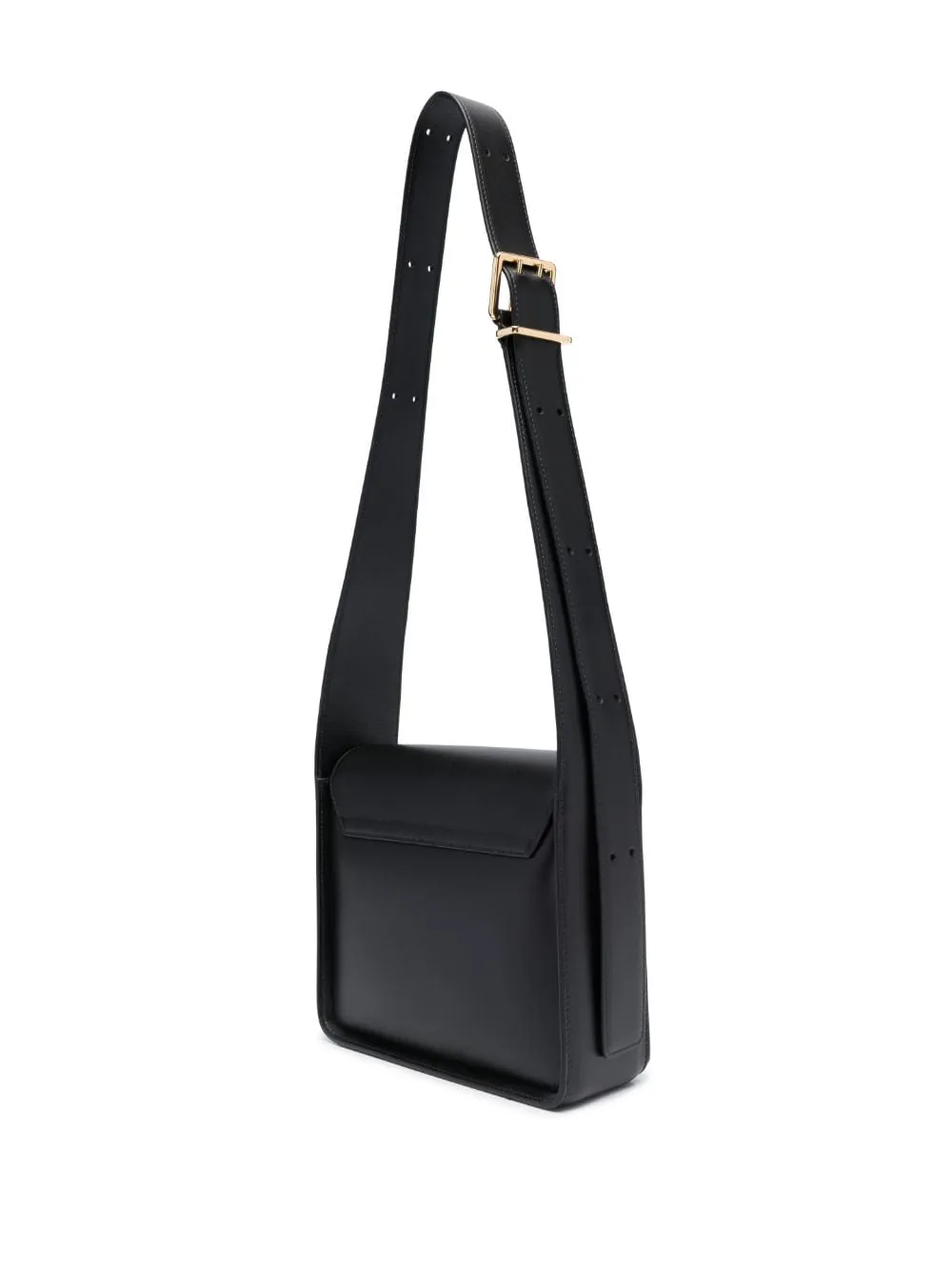 Borsa a spalla con logo in nero - donna