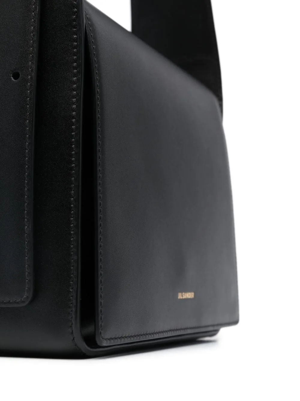 Borsa a spalla con logo in nero - donna