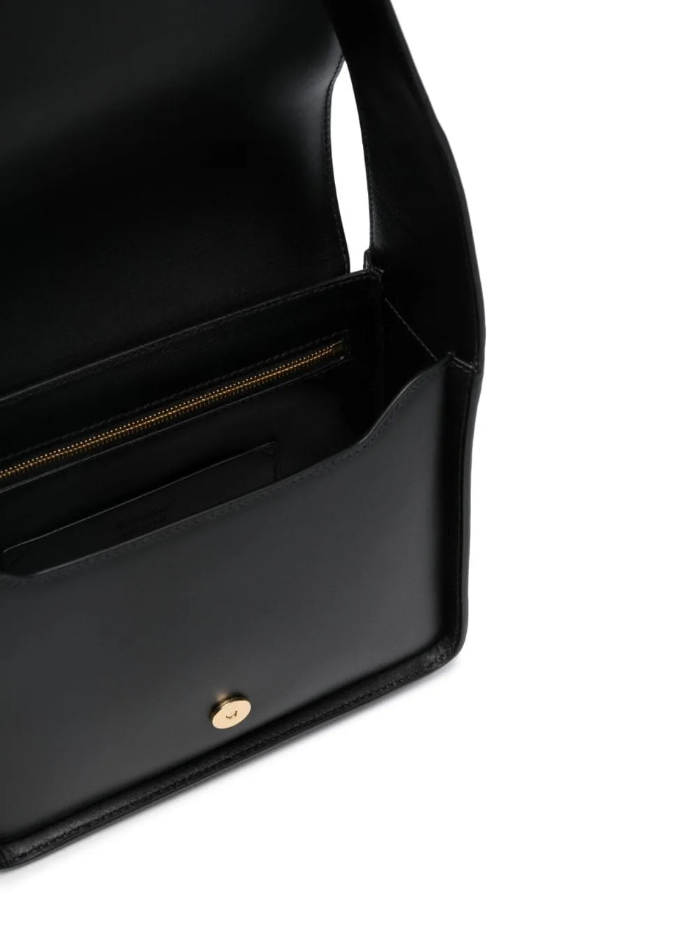 Borsa a spalla con logo in nero - donna