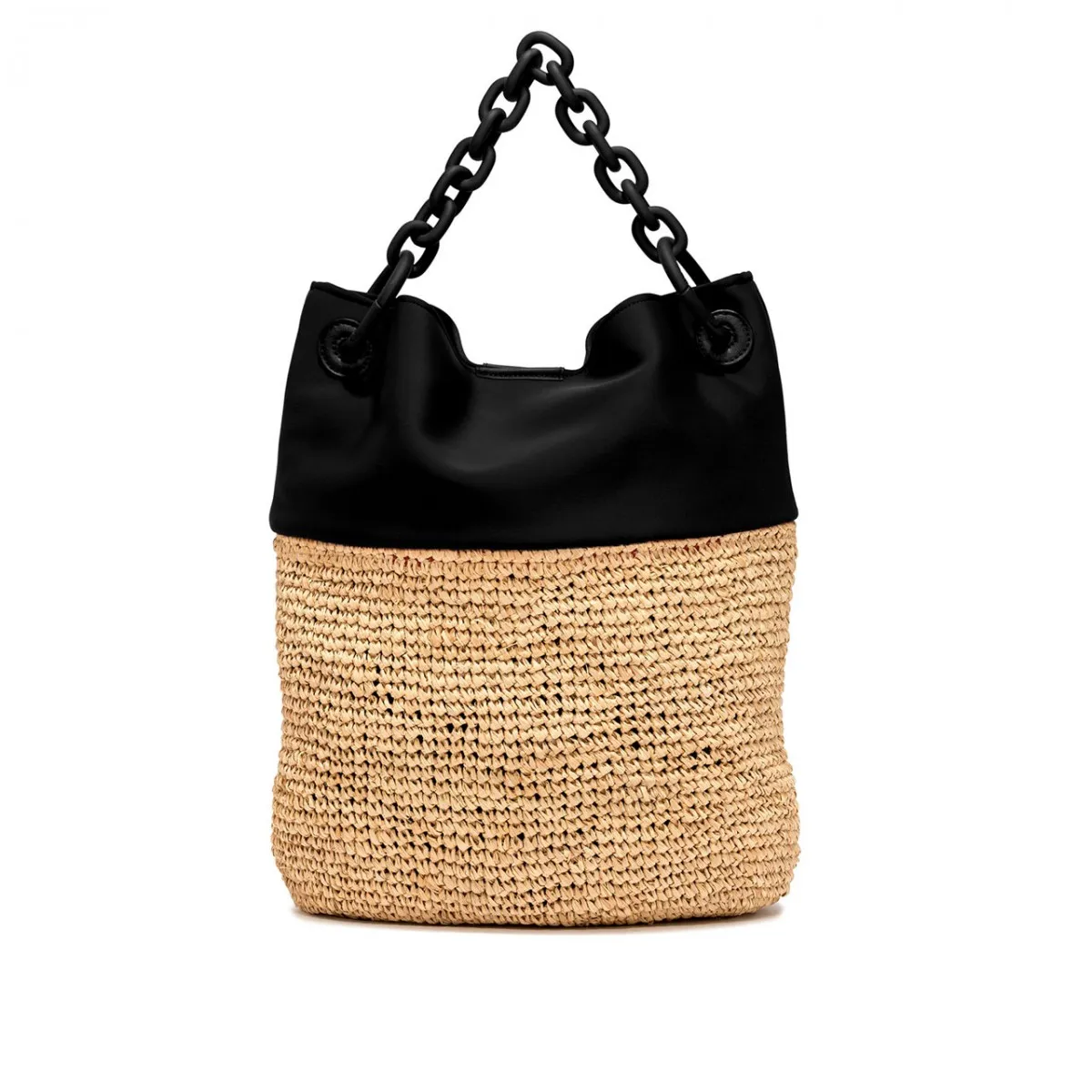 Borsa A Spalla Grande Hobo Chain, Nero
