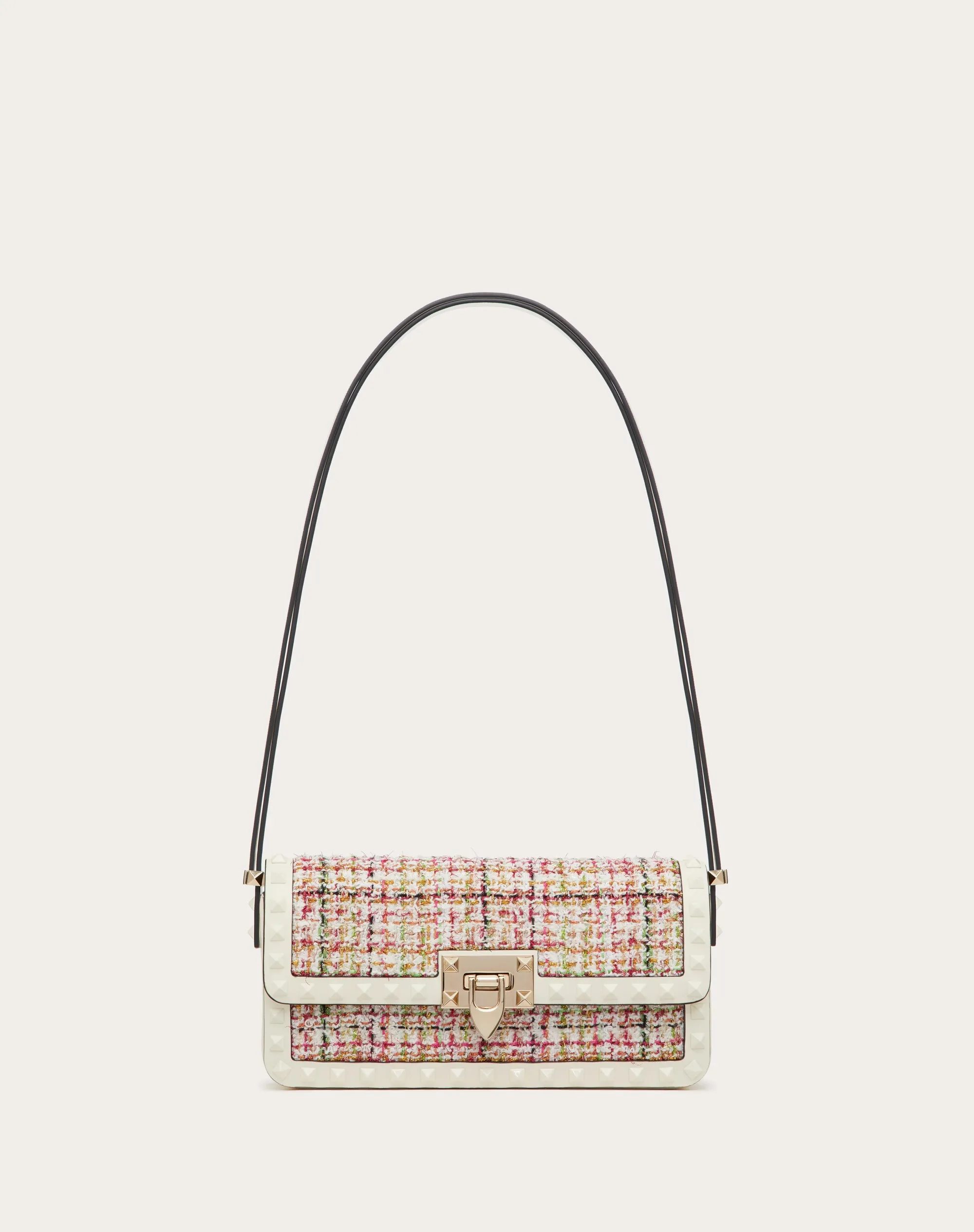 BORSA A SPALLA ROCKSTUD23 E/W IN TWEED