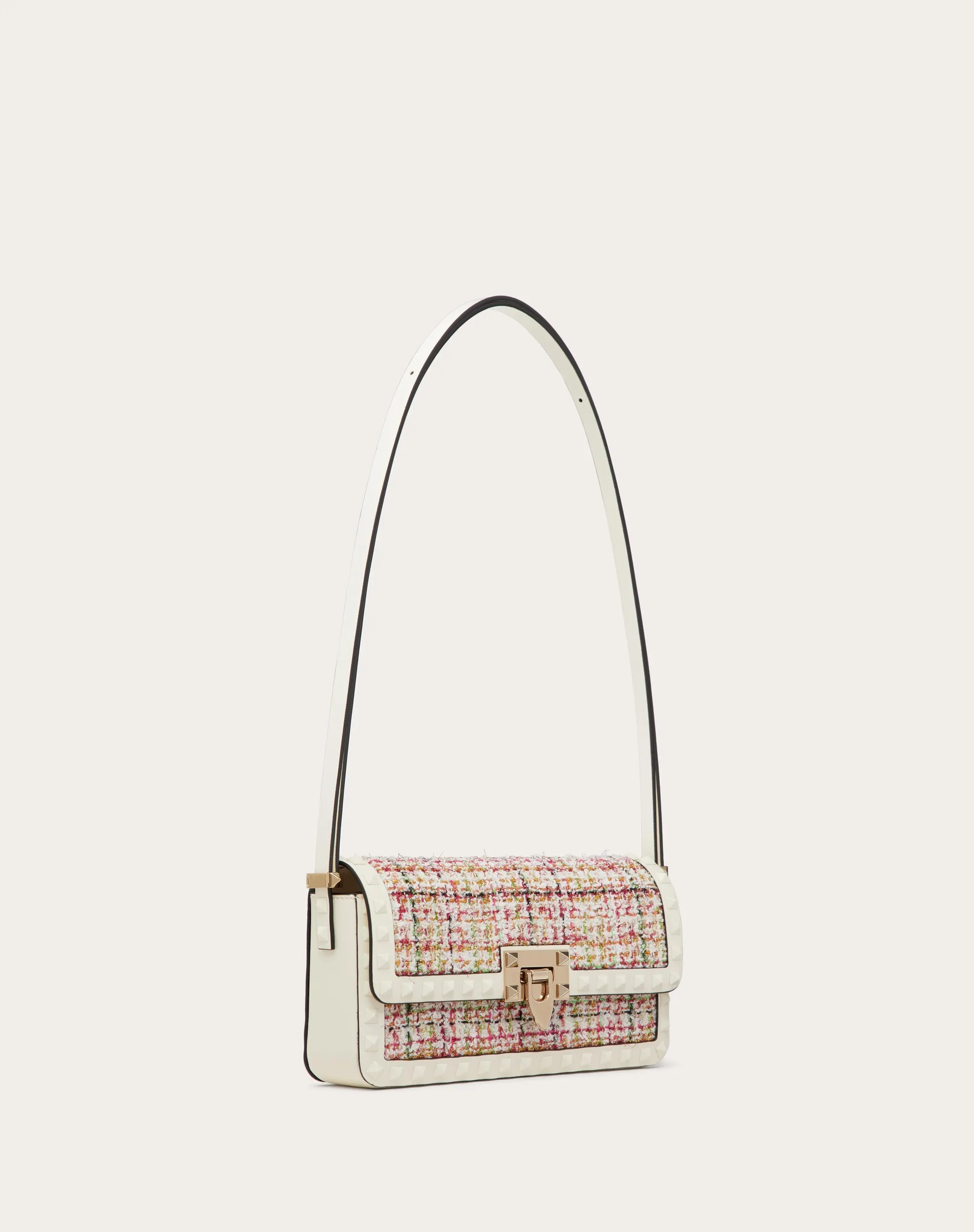 BORSA A SPALLA ROCKSTUD23 E/W IN TWEED