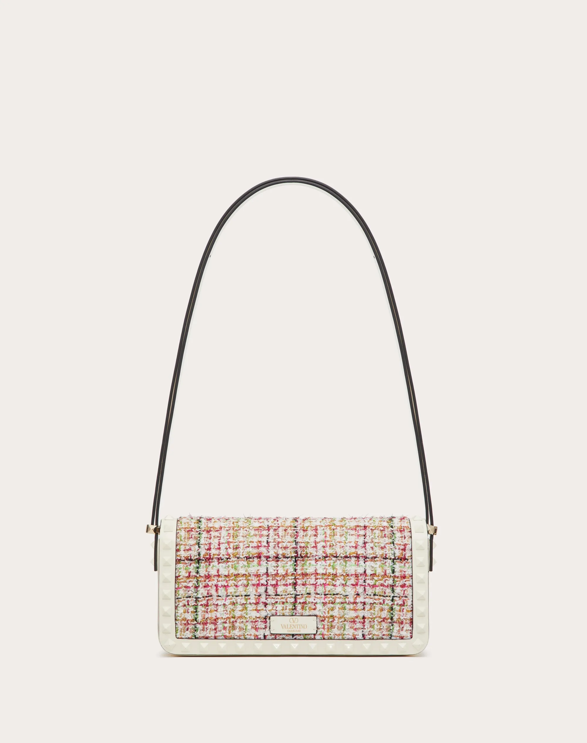 BORSA A SPALLA ROCKSTUD23 E/W IN TWEED