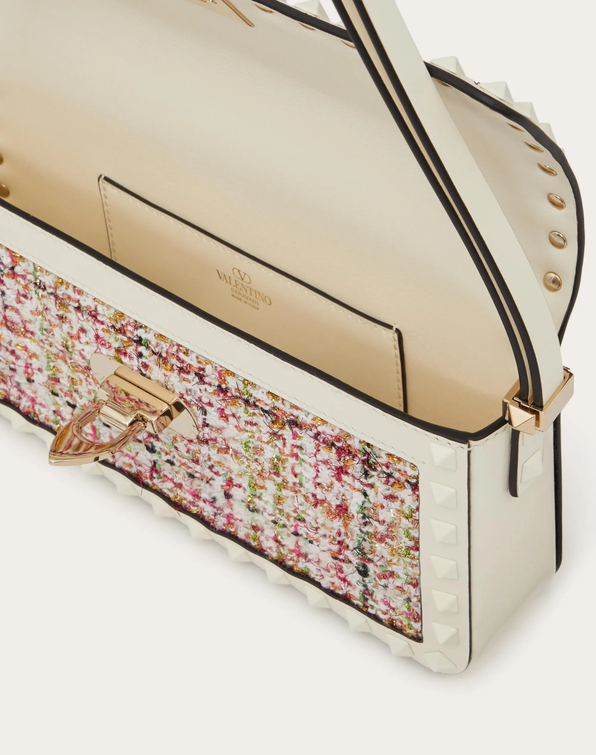 BORSA A SPALLA ROCKSTUD23 E/W IN TWEED