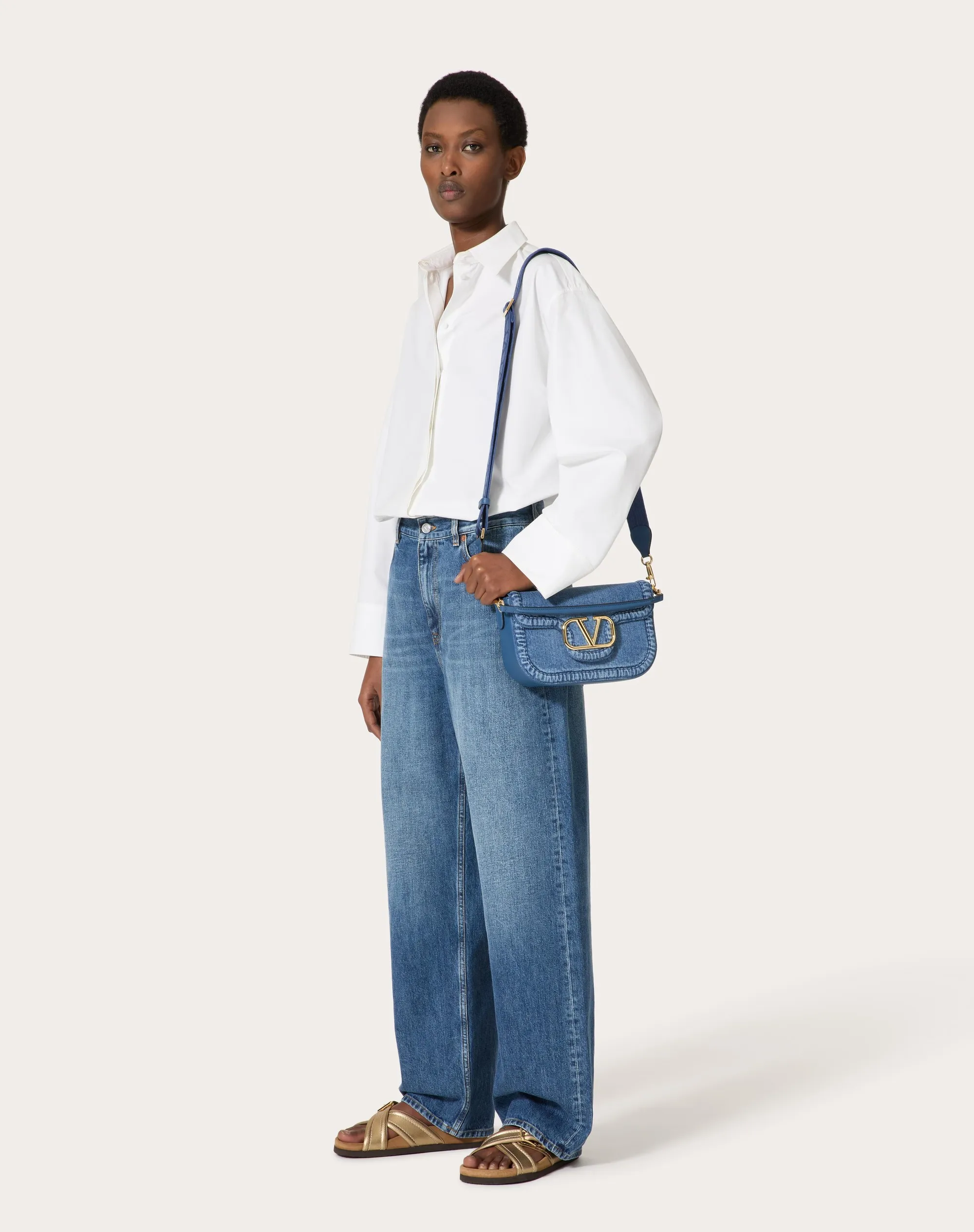 BORSA A SPALLA VALENTINO GARAVANI ALLTIME IN DENIM