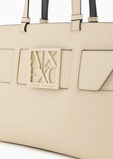 Borsa AX Armani Exchange 949138 0A874 Big Tote 11950 Beige