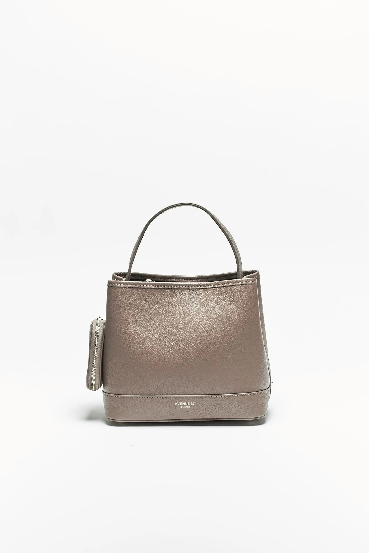 Borsa secchiello FILIPPA in pelle fango 