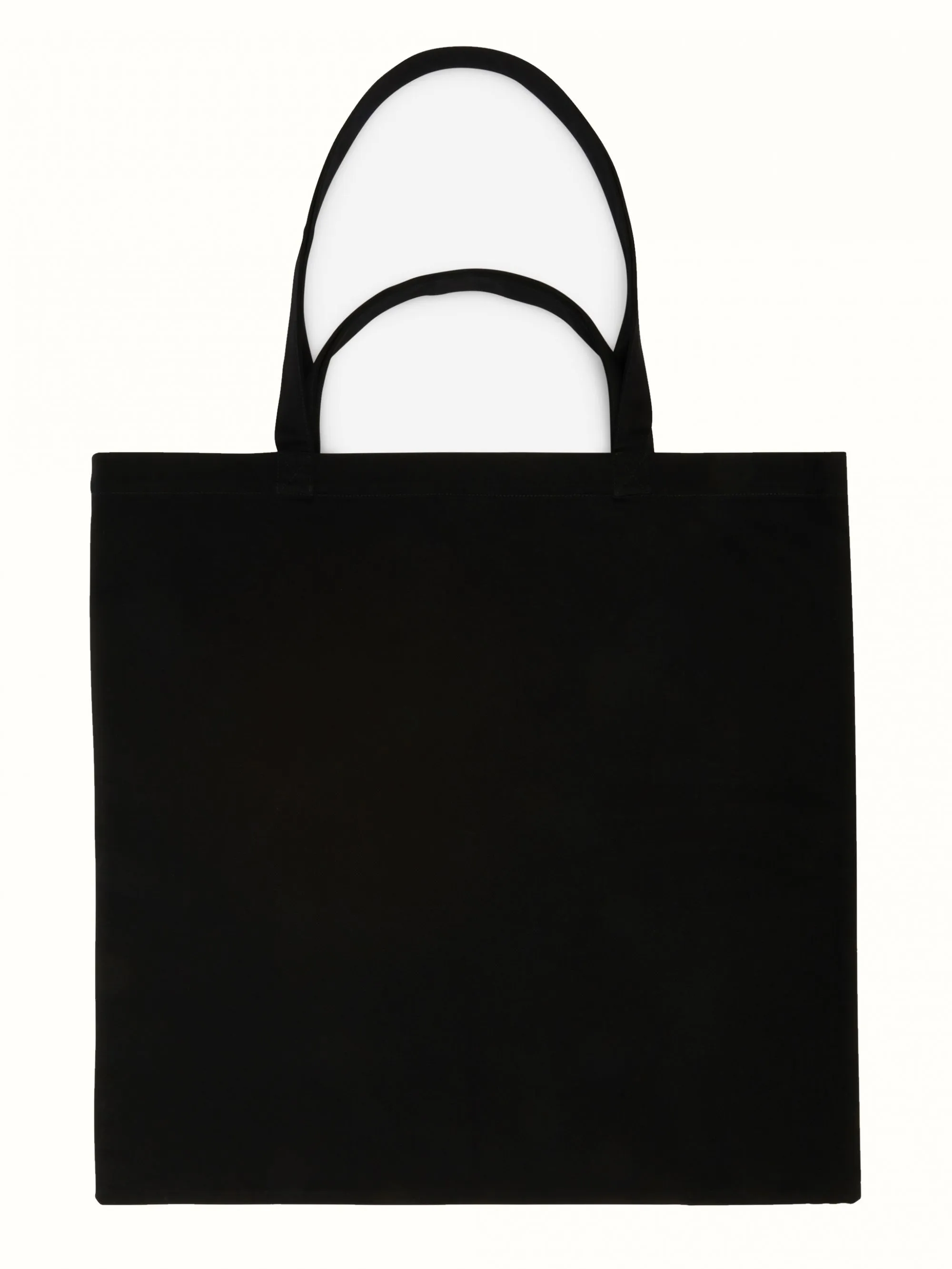 BORSA TOTE "TEMPERA CROSS" IN COTONE NERA