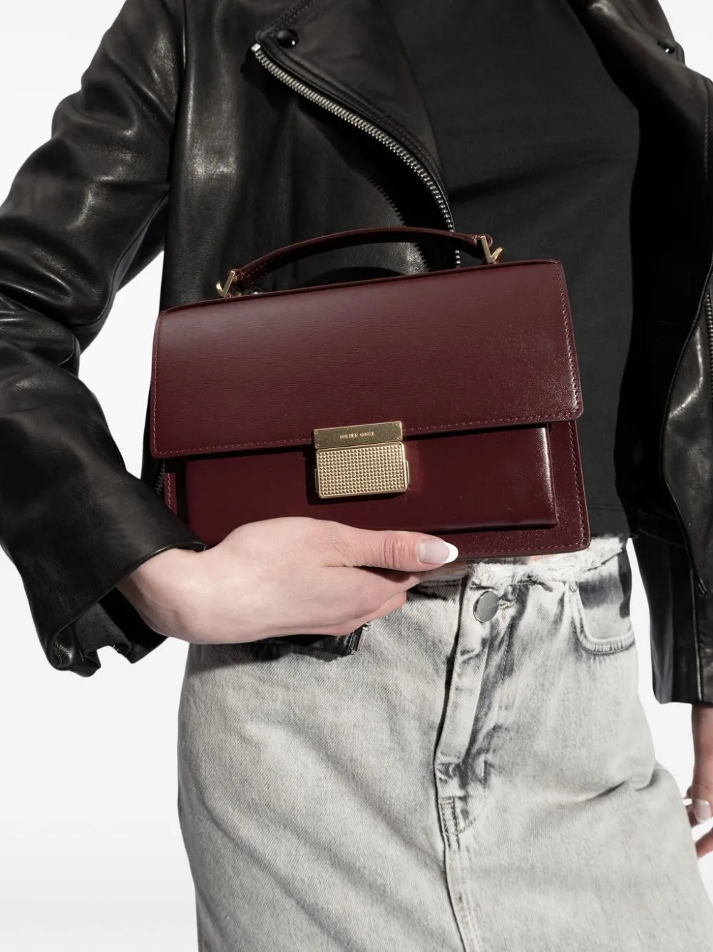 Borsa tote Venezia in bordeaux di Golden Goose - donna