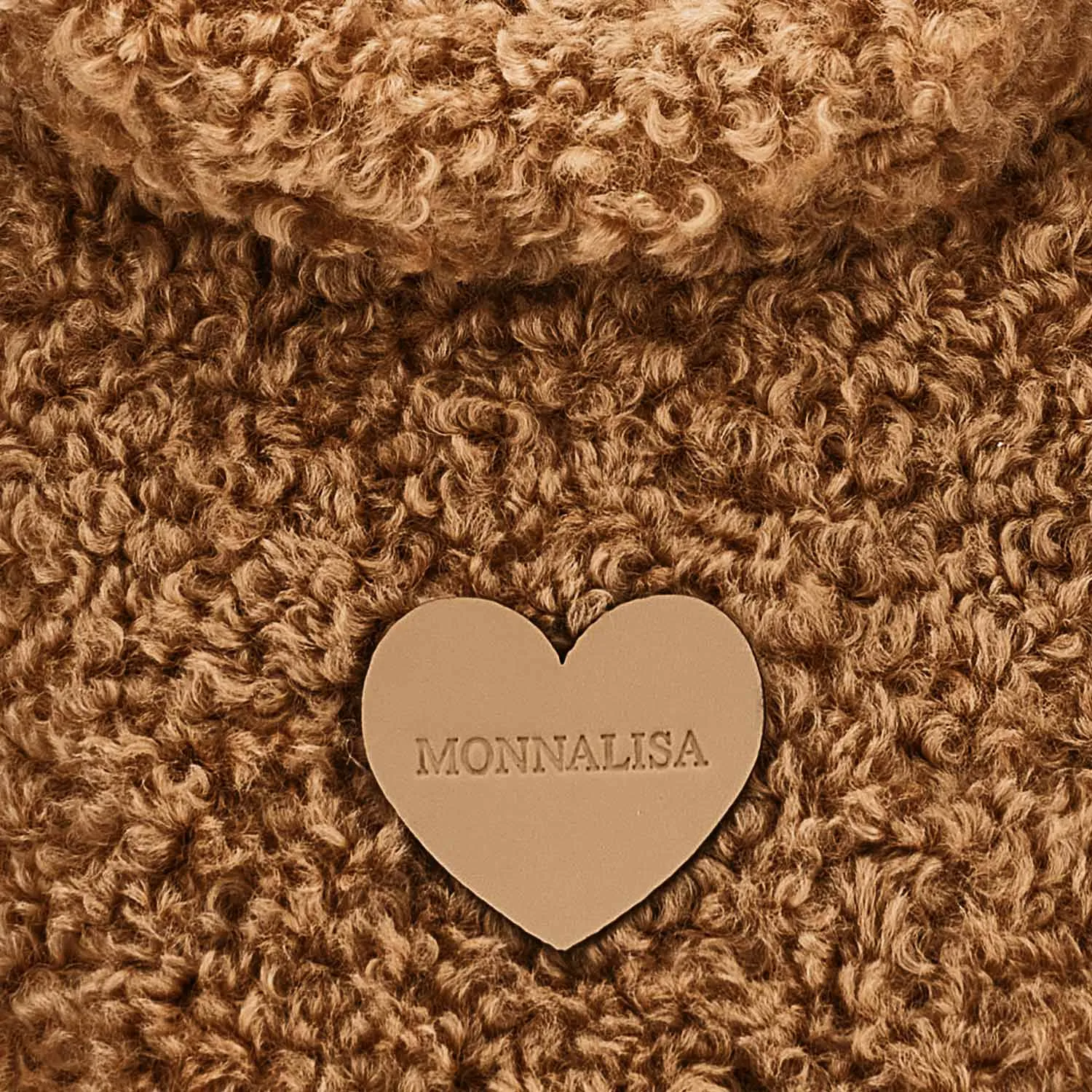 Borsetta Peluche Monnalisa Beige Con Tracolla
